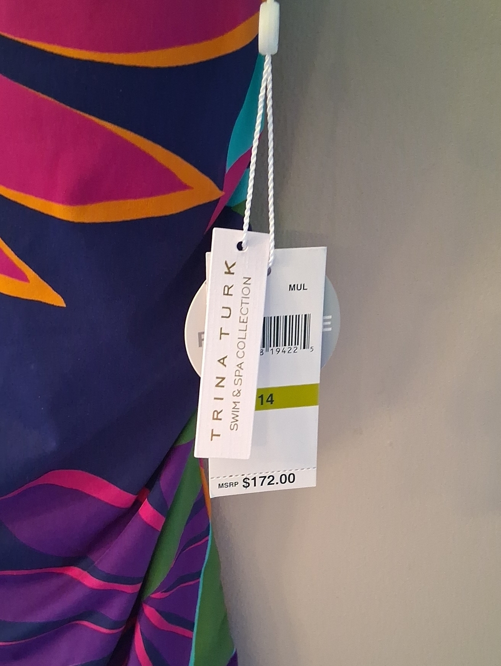 NWT Trina Turk Wailea High Neck Reversible One Piece Swimsuit Size 14 - Picture 3 of 7